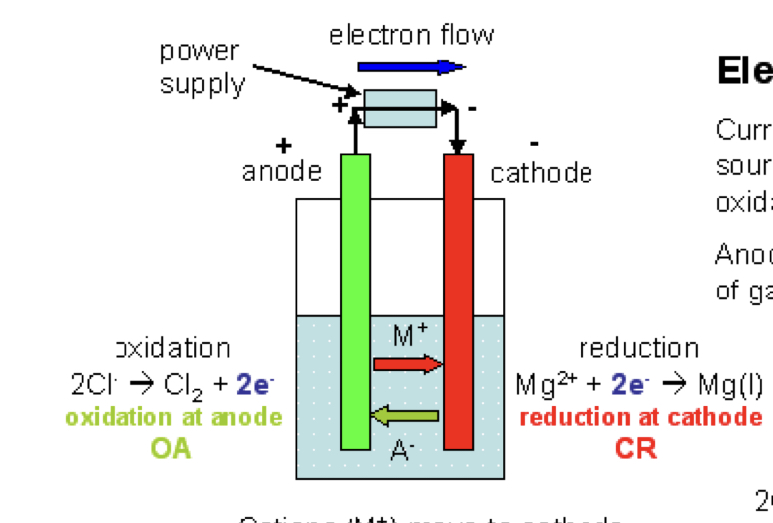 Cl, Mg electrolytic cell